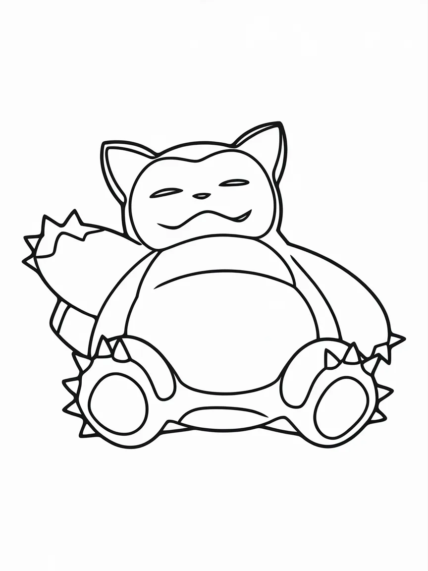 Snorlax coloring pages - 2485 | ColoringPagesDesign