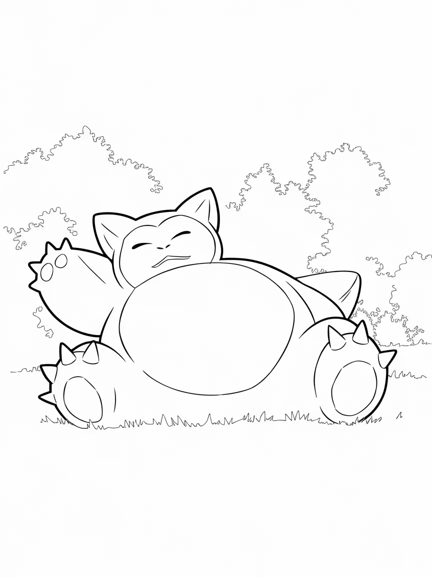 Snorlax coloring pages - 2486 | ColoringPagesDesign