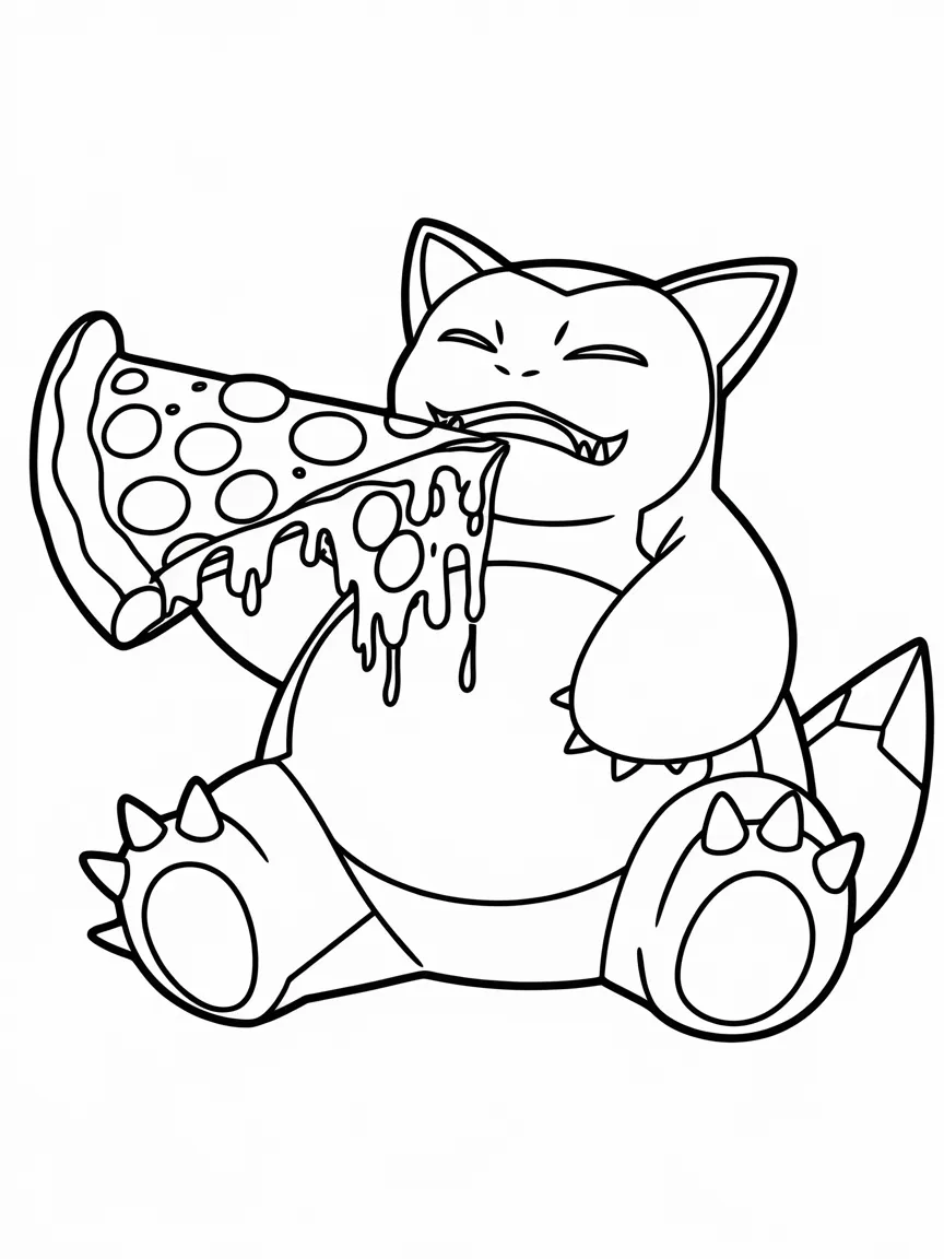 Snorlax coloring pages - 2487 | ColoringPagesDesign