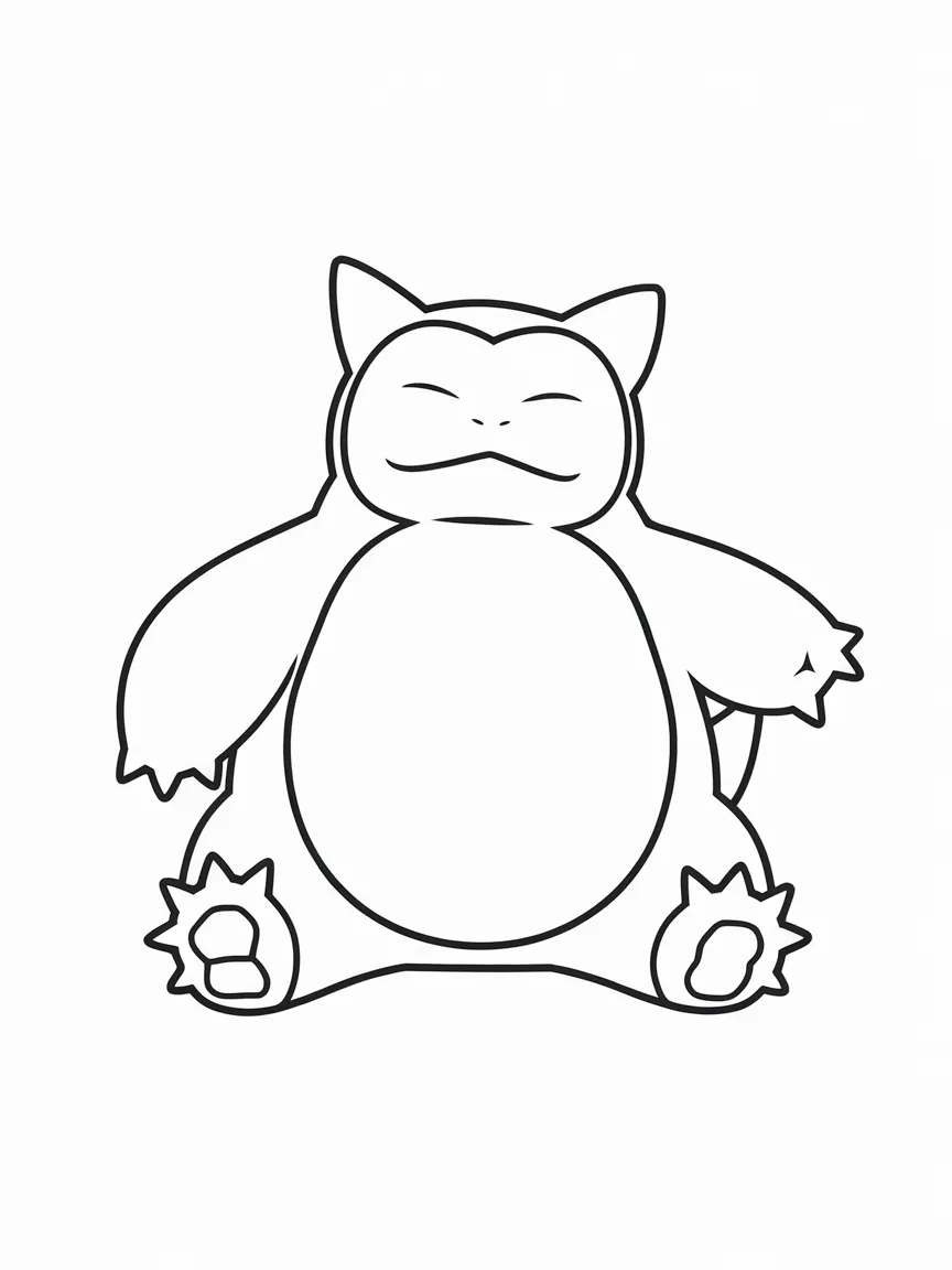 Snorlax coloring pages - 2488 | ColoringPagesDesign