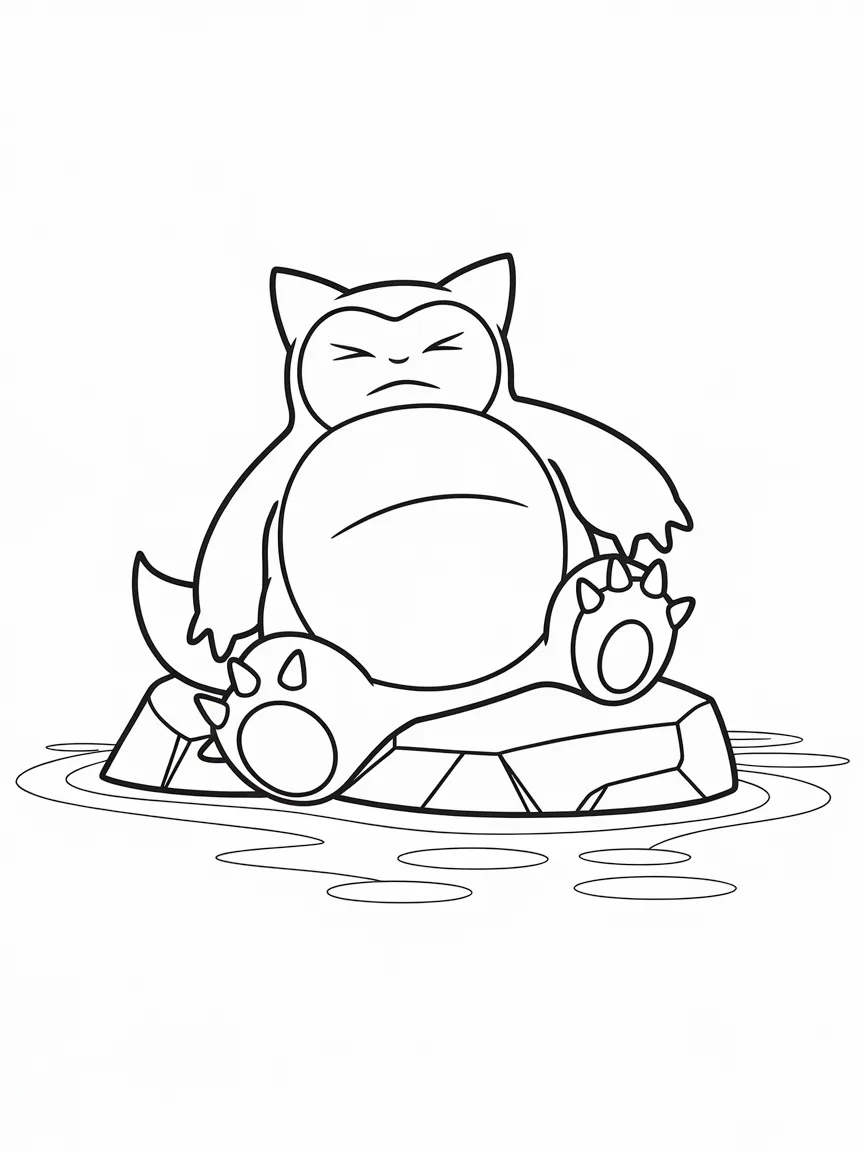 Snorlax coloring pages - 2489 | ColoringPagesDesign