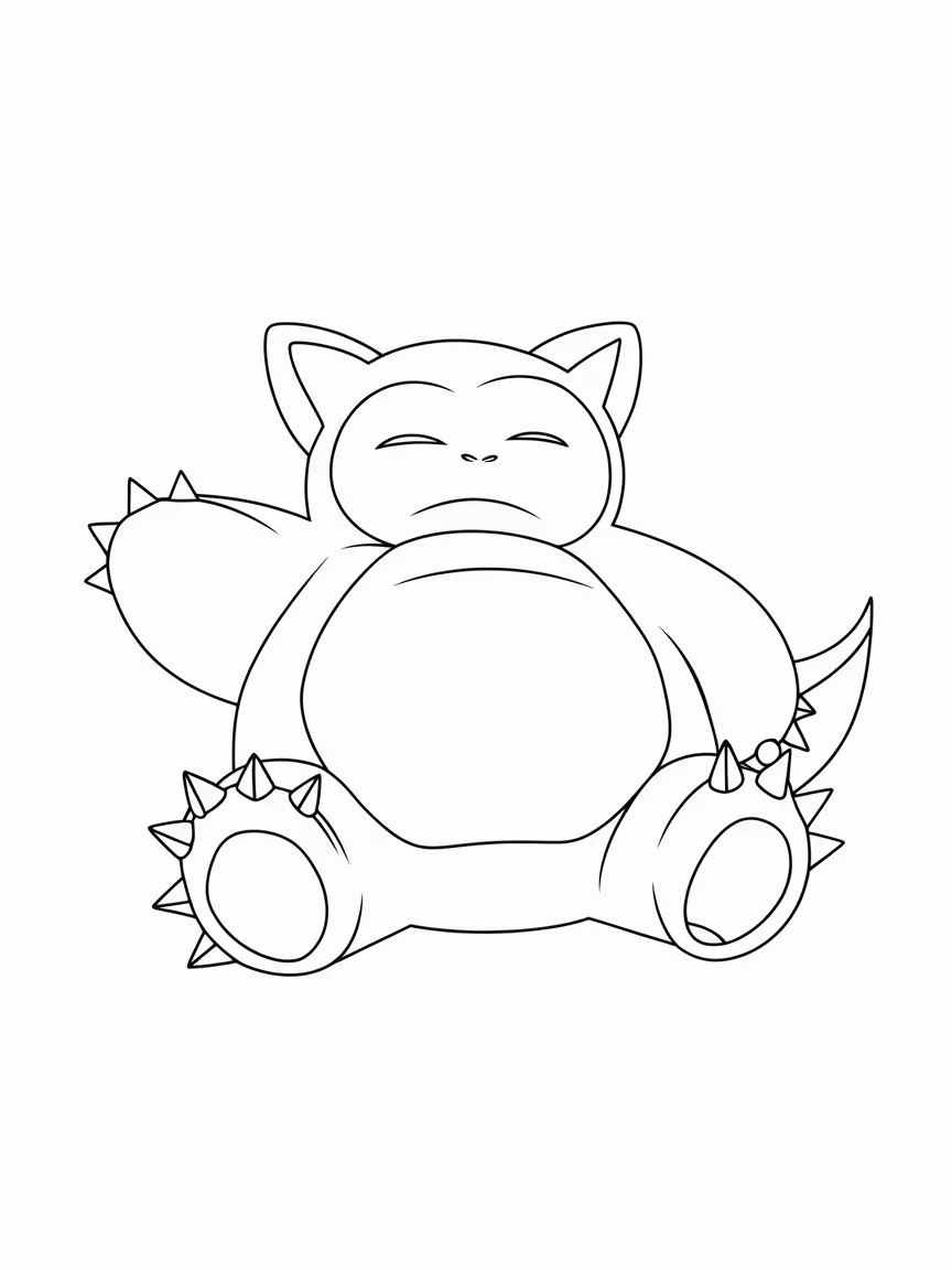 Snorlax coloring pages - 2490 | ColoringPagesDesign