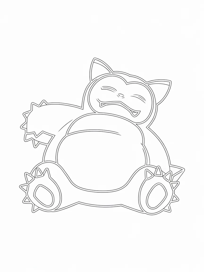 Snorlax coloring pages - 2491 | ColoringPagesDesign