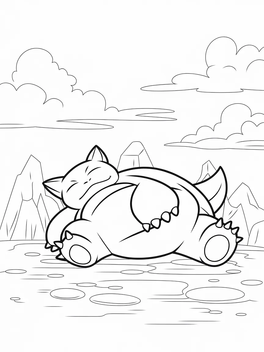 Snorlax coloring pages - 2492 | ColoringPagesDesign