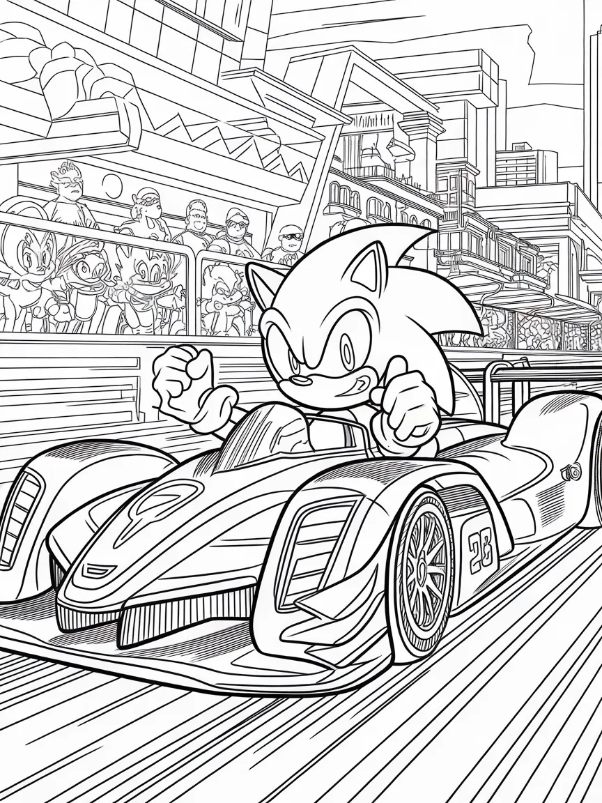 Sonic coloring pages - 1111 | ColoringPagesDesign