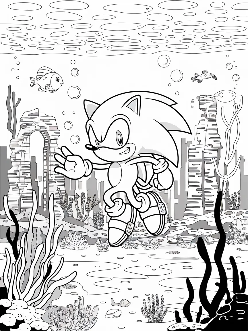 Sonic coloring pages - 1113 | ColoringPagesDesign