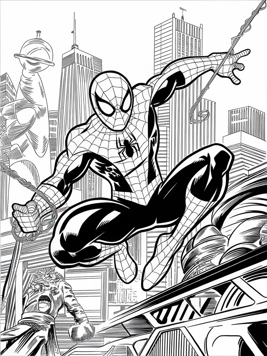 Spiderman coloring pages - 1154 | ColoringPagesDesign