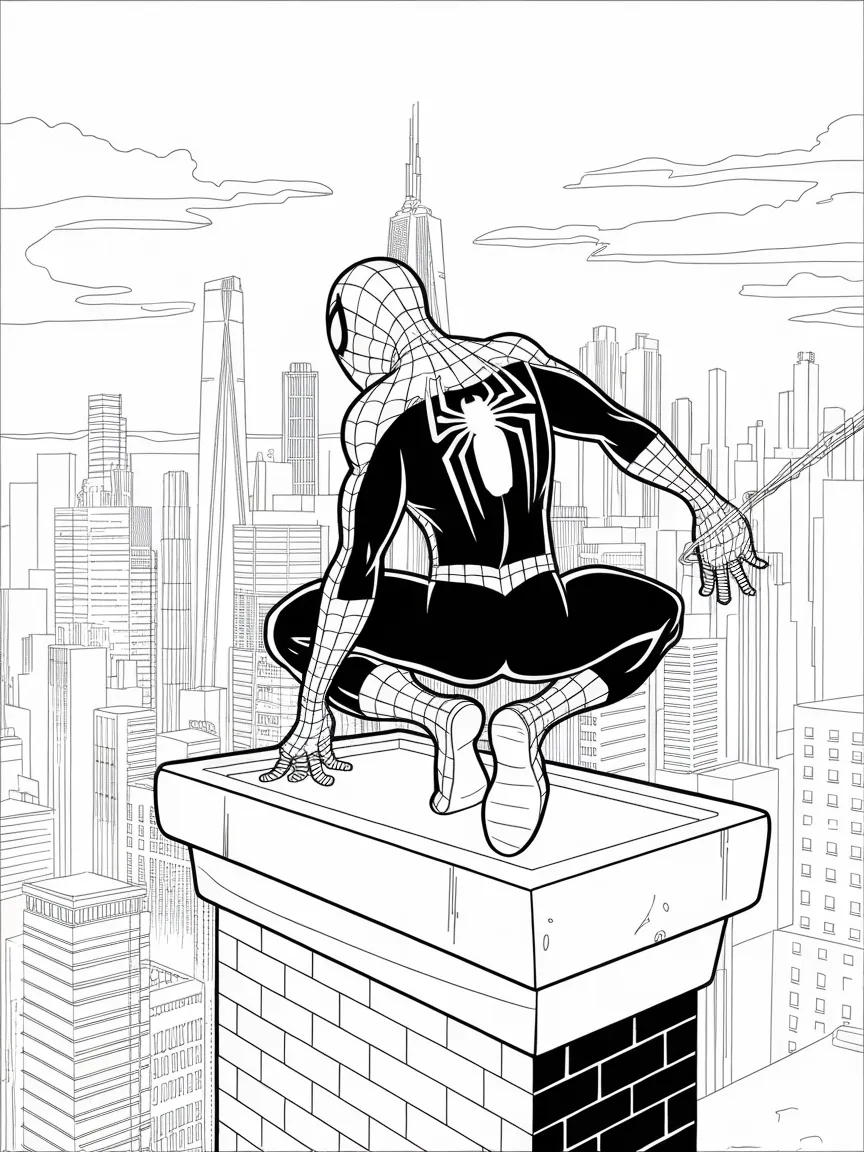 Spiderman coloring pages - 1155 | ColoringPagesDesign