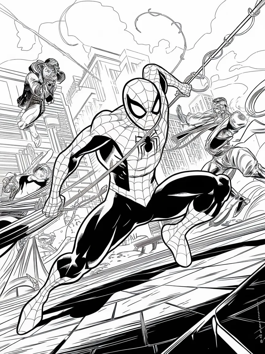 Spiderman coloring pages - 1158 | ColoringPagesDesign