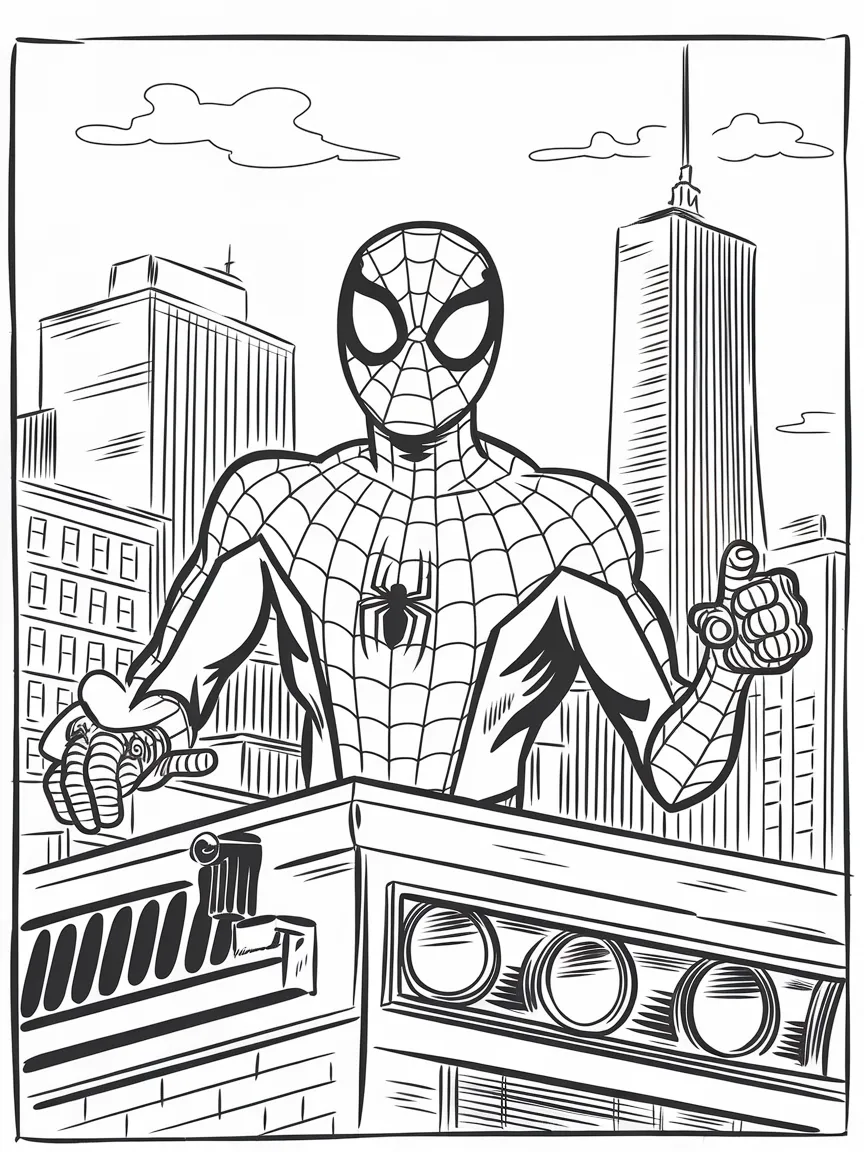 Spiderman coloring pages - 1159 | ColoringPagesDesign