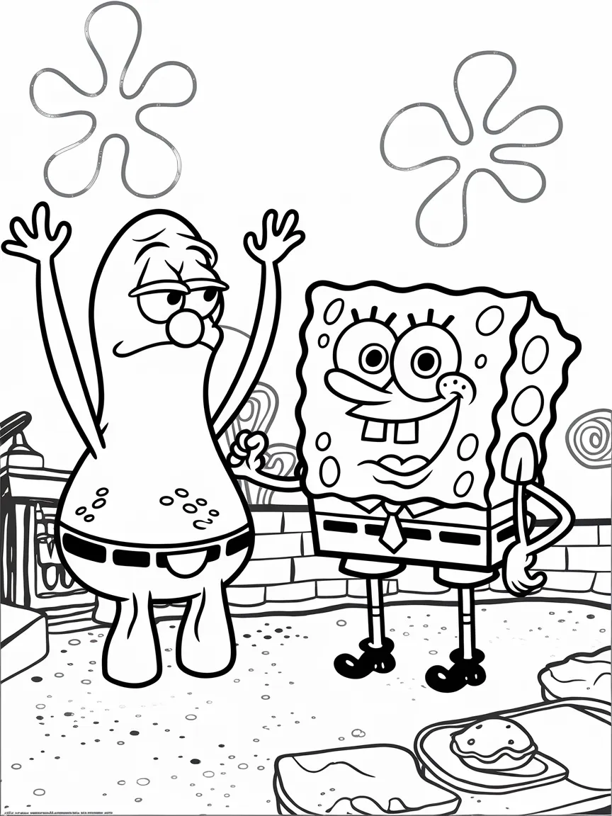 Spongebob coloring pages - 1556 | ColoringPagesDesign