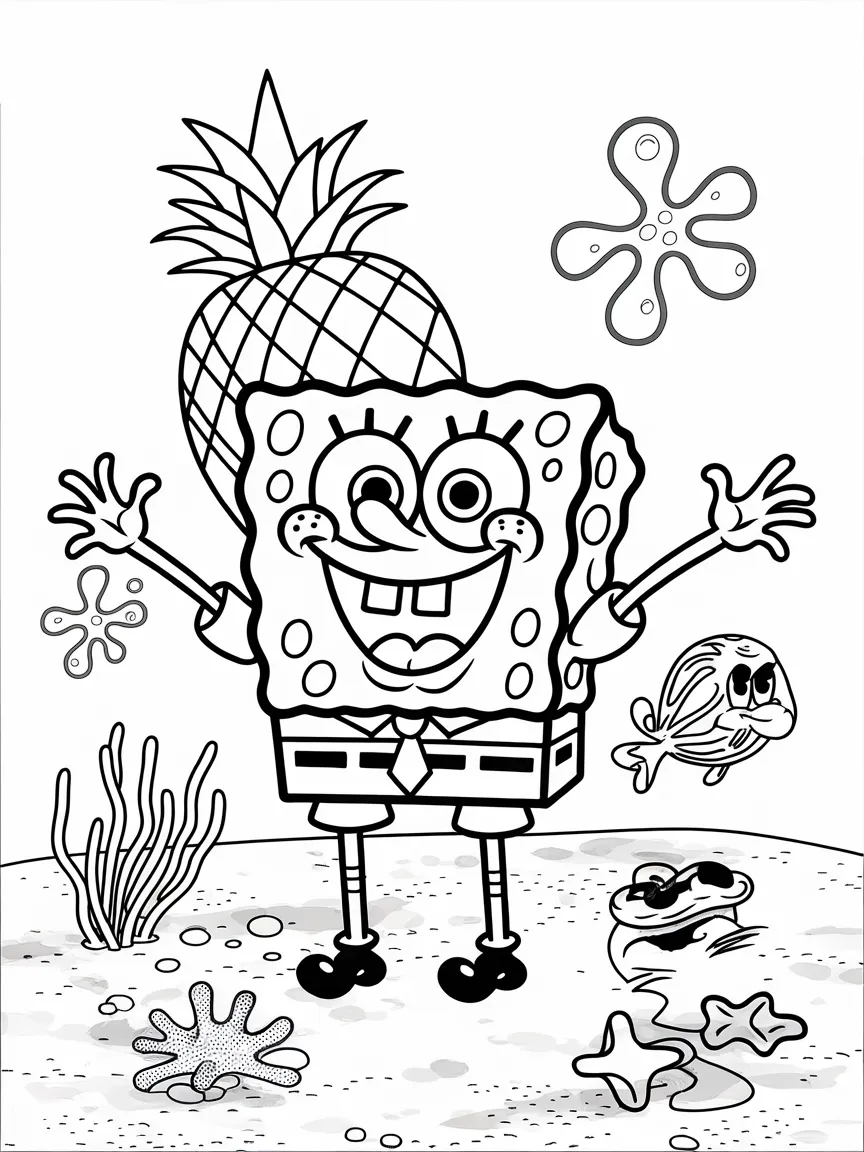 Spongebob coloring pages - 1560 | ColoringPagesDesign