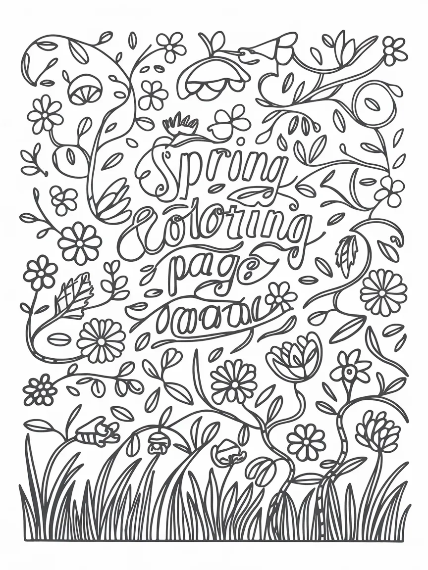 Pt categorias - Primavera | ColoringPagesDesign