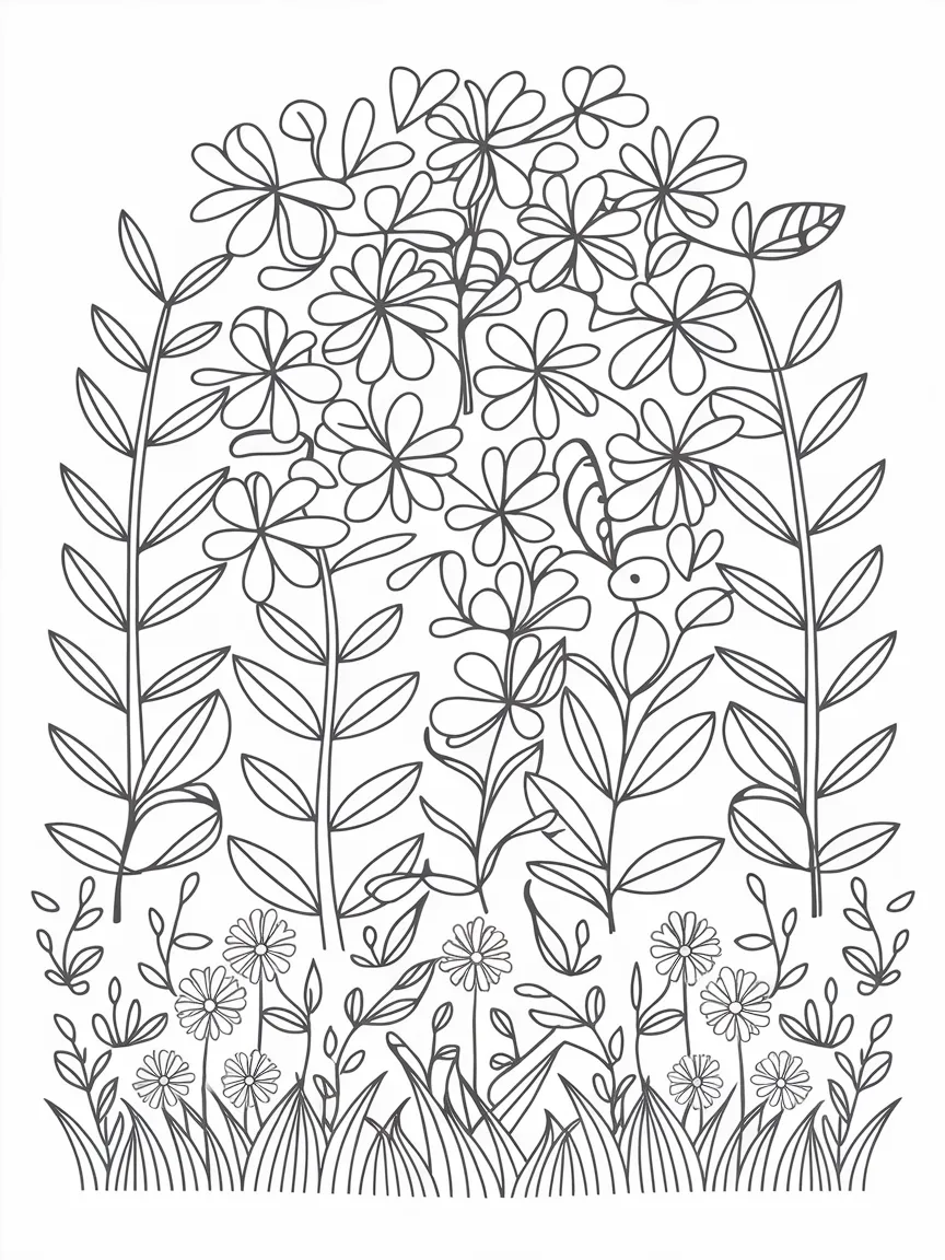 Primavera para colorir - 344 | ColoringPagesDesign