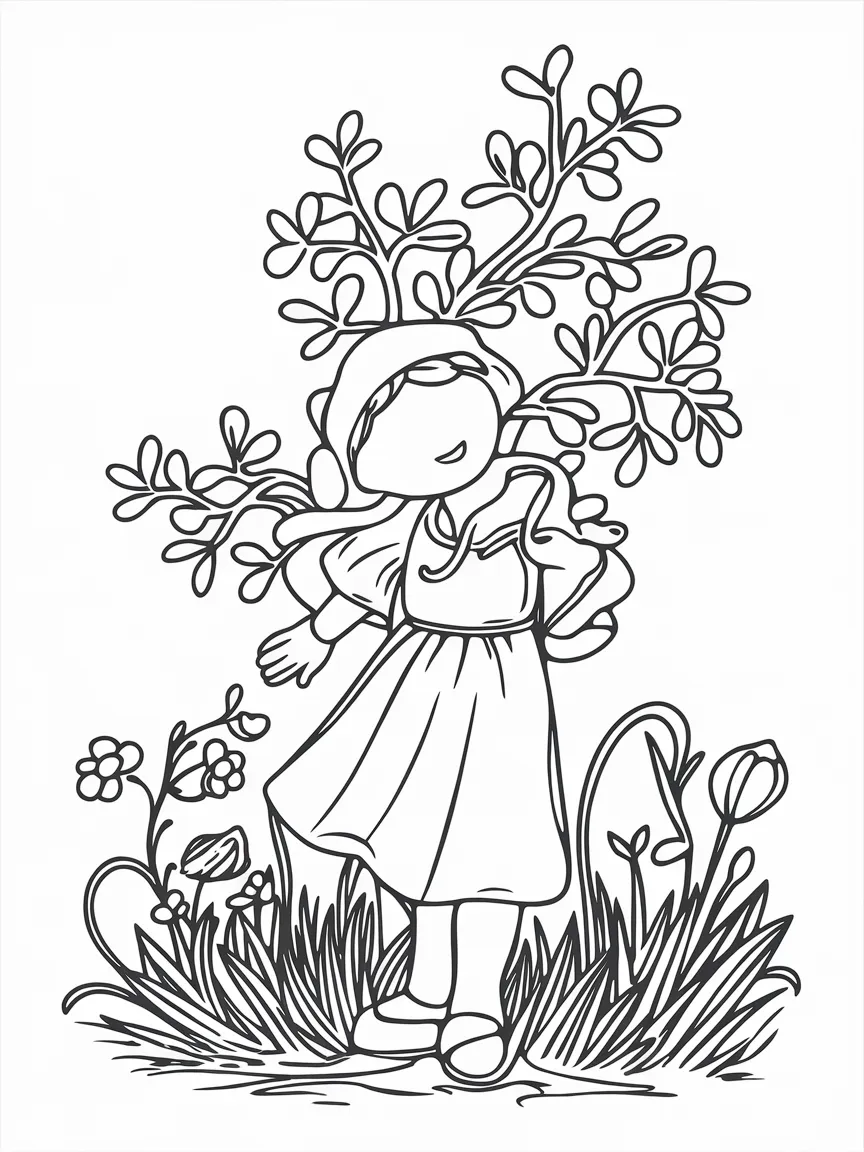 Primavera para colorir - 347 | ColoringPagesDesign