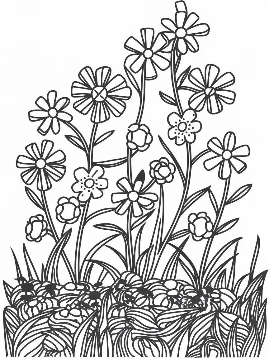 Primavera para colorir - 349 | ColoringPagesDesign