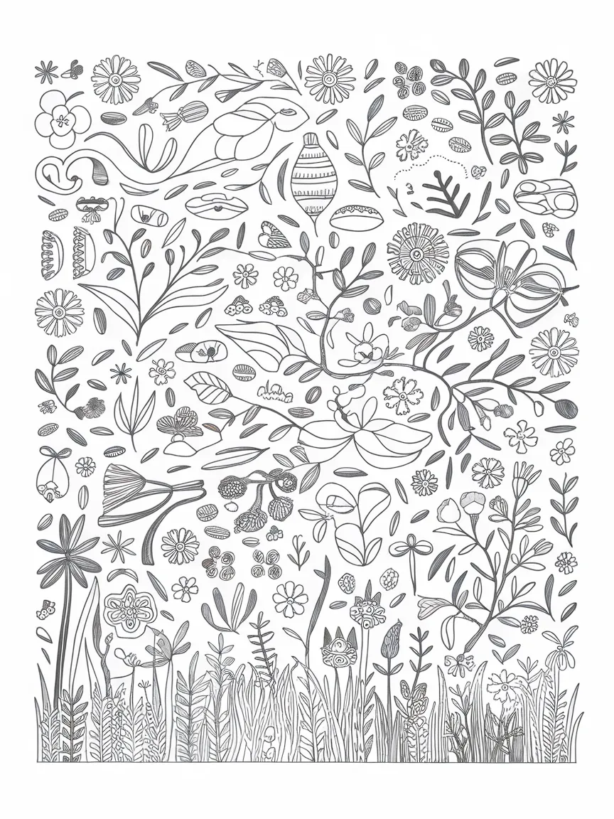 Primavera para colorir - 353 | ColoringPagesDesign