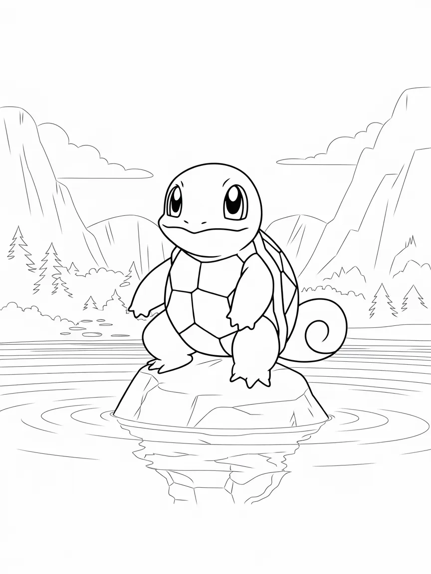 Squirtle coloring pages - 1946 | ColoringPagesDesign