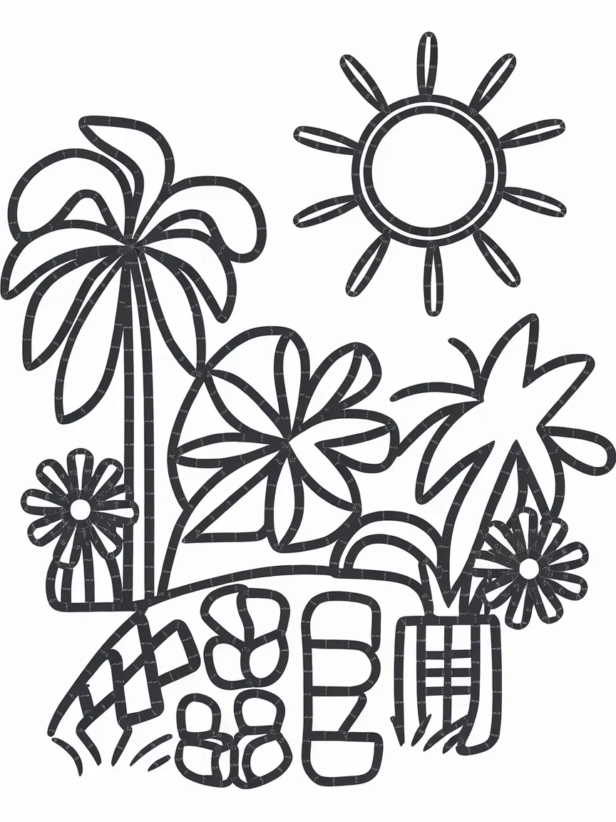 Summer coloring pages - 283 | ColoringPagesDesign