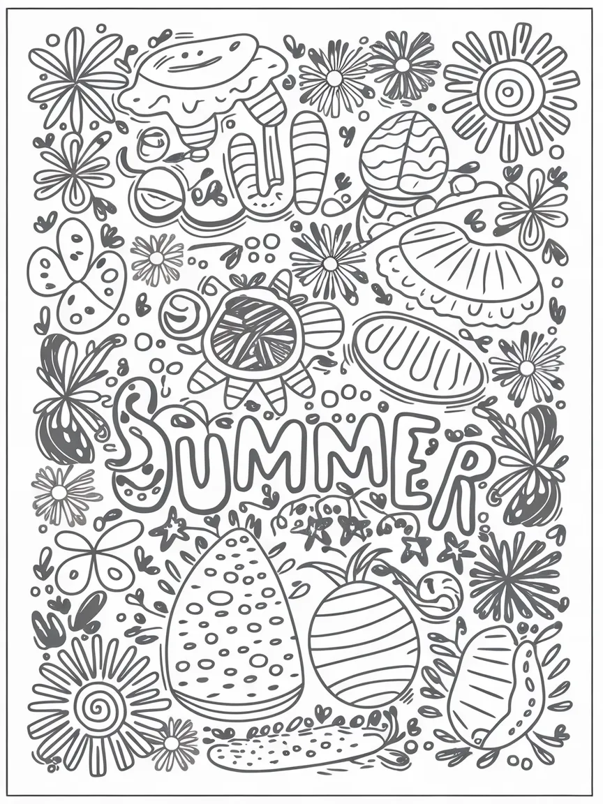 Summer coloring pages - 286 | ColoringPagesDesign