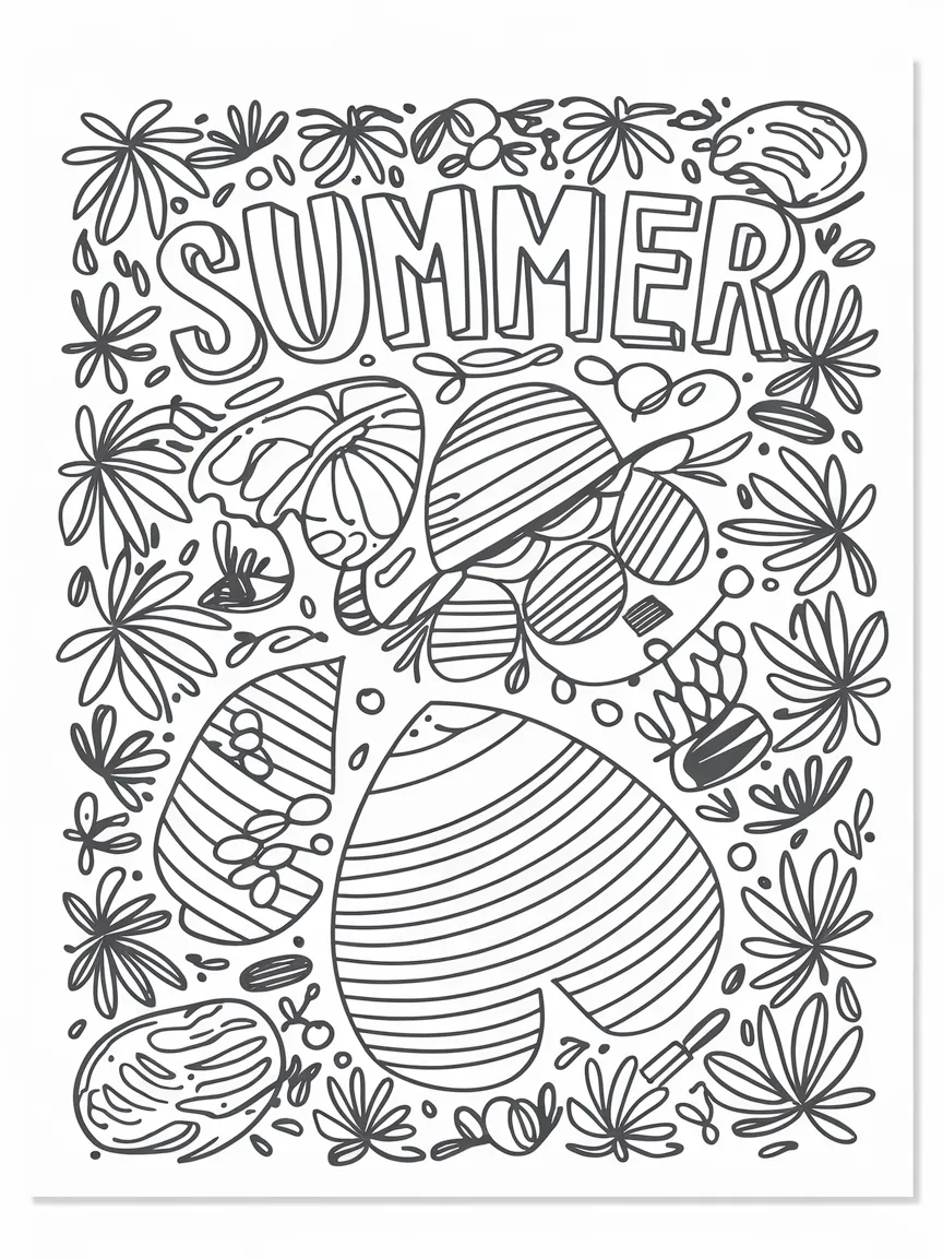 Summer coloring pages - 287 | ColoringPagesDesign