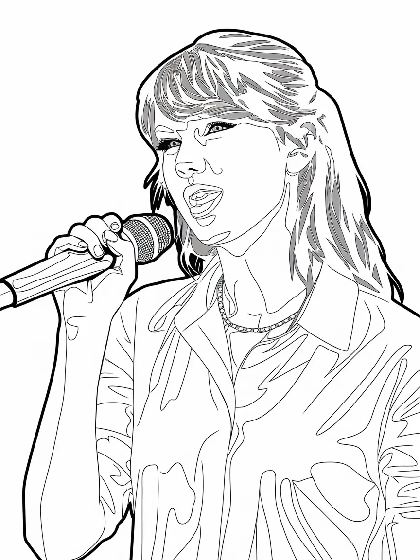 Taylor swift coloring pages - 2230 | ColoringPagesDesign