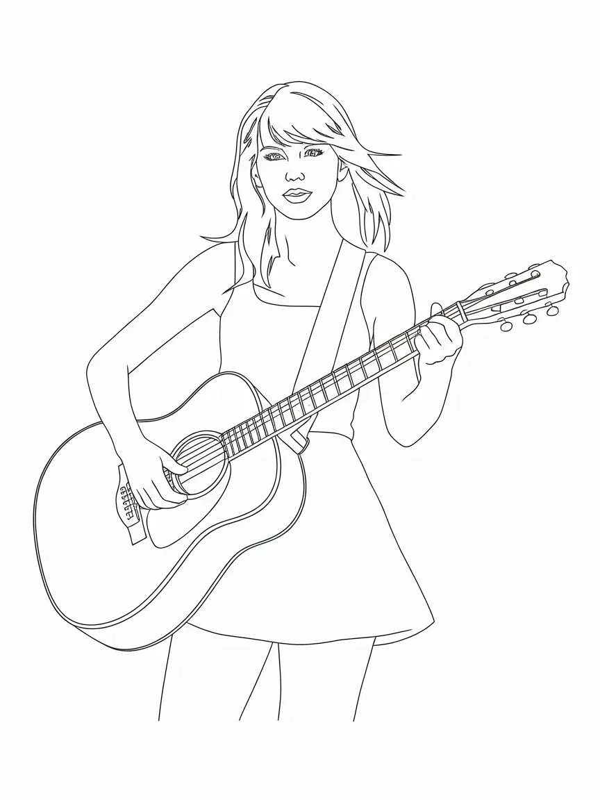 Taylor swift coloring pages - 2231 | ColoringPagesDesign