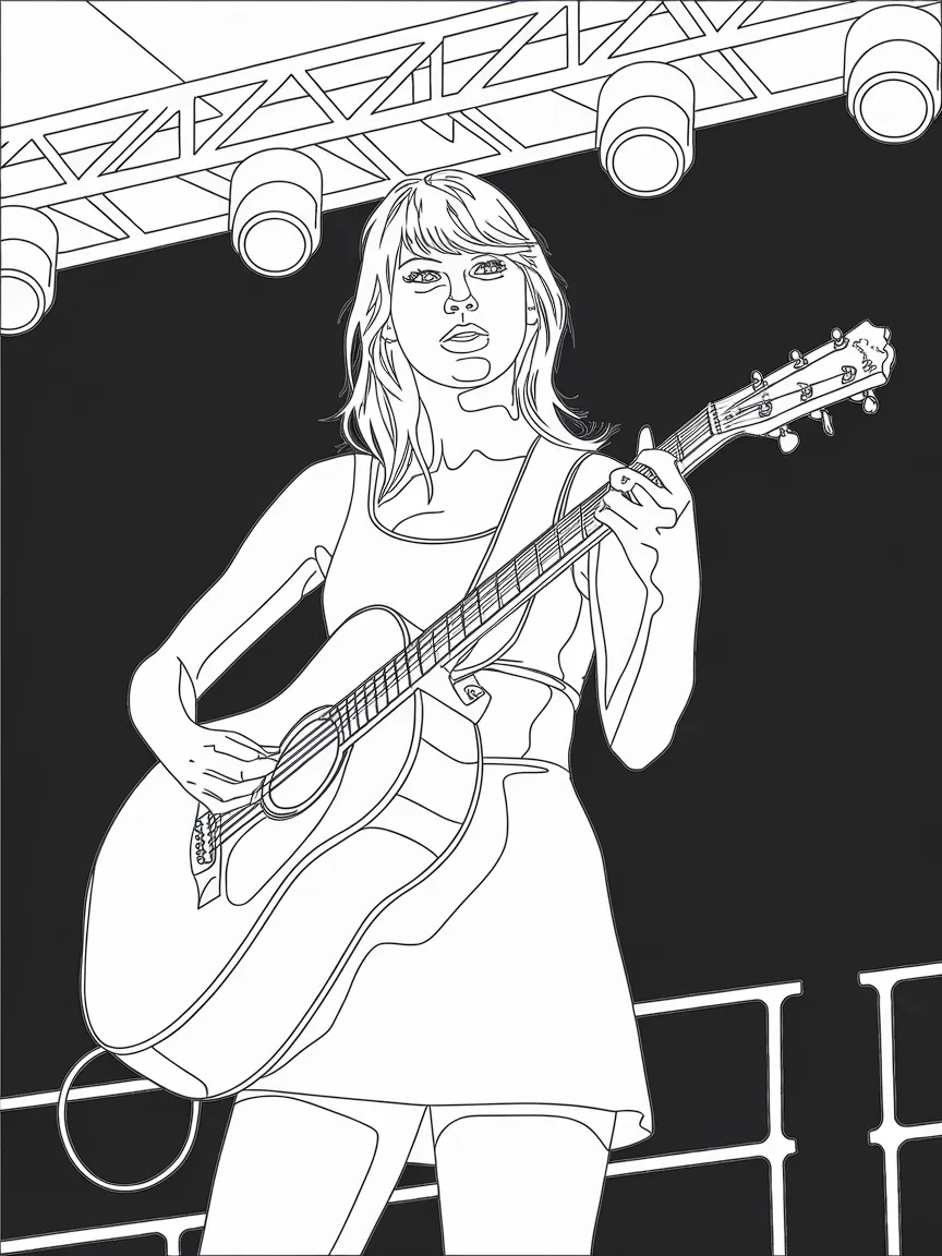 Taylor swift coloring pages - 2232 | ColoringPagesDesign