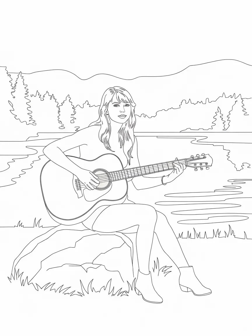 Taylor swift coloring pages - 2233 | ColoringPagesDesign