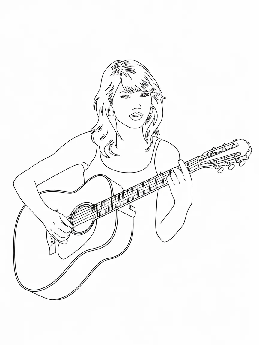 Taylor swift coloring pages - 2234 | ColoringPagesDesign