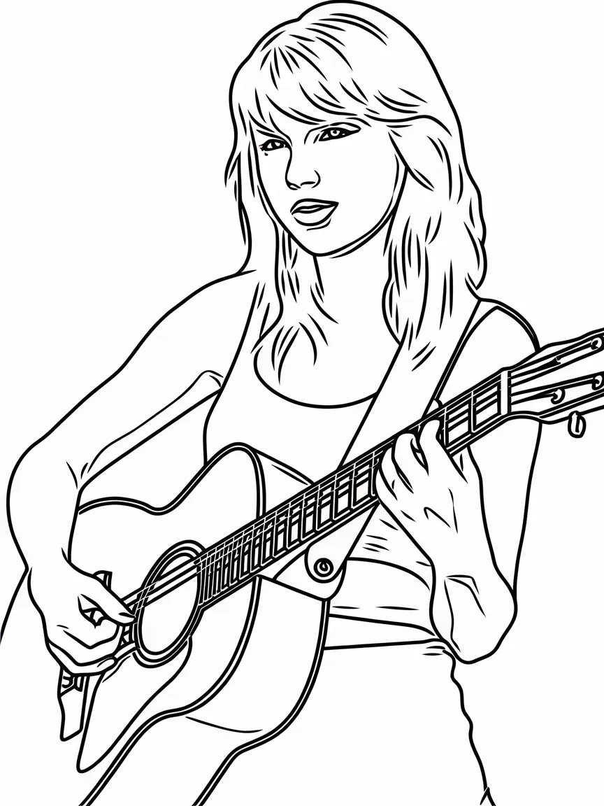 Taylor swift coloring pages - 2236 | ColoringPagesDesign