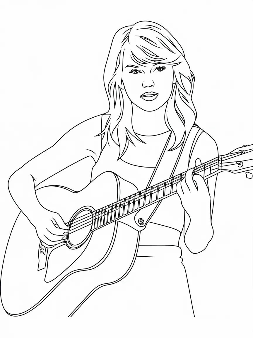 Taylor swift coloring pages - 2238 | ColoringPagesDesign