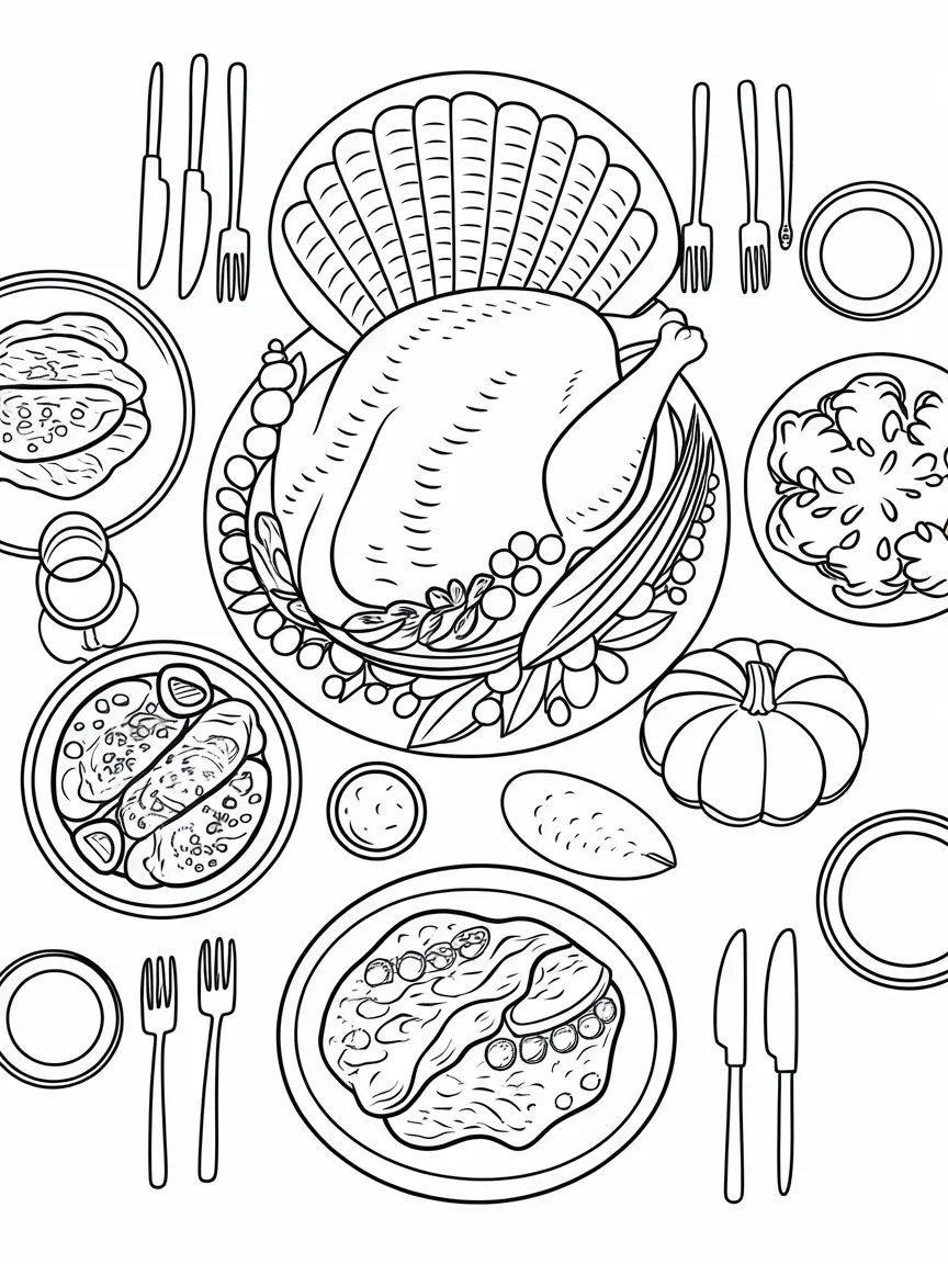 Turkey coloring pages - 1168 | ColoringPagesDesign