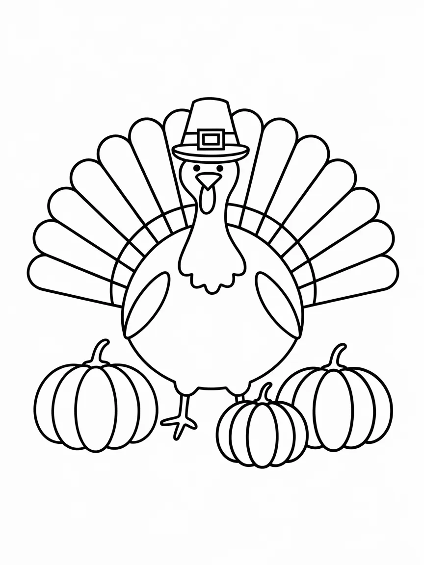 Turkey coloring pages - 1270 | ColoringPagesDesign