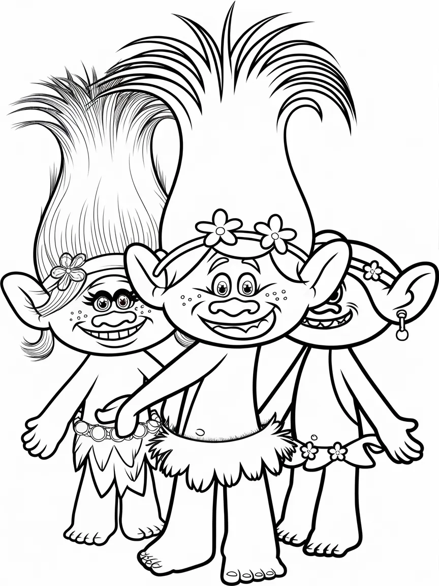 Trolls coloring pages - 636 | ColoringPagesDesign