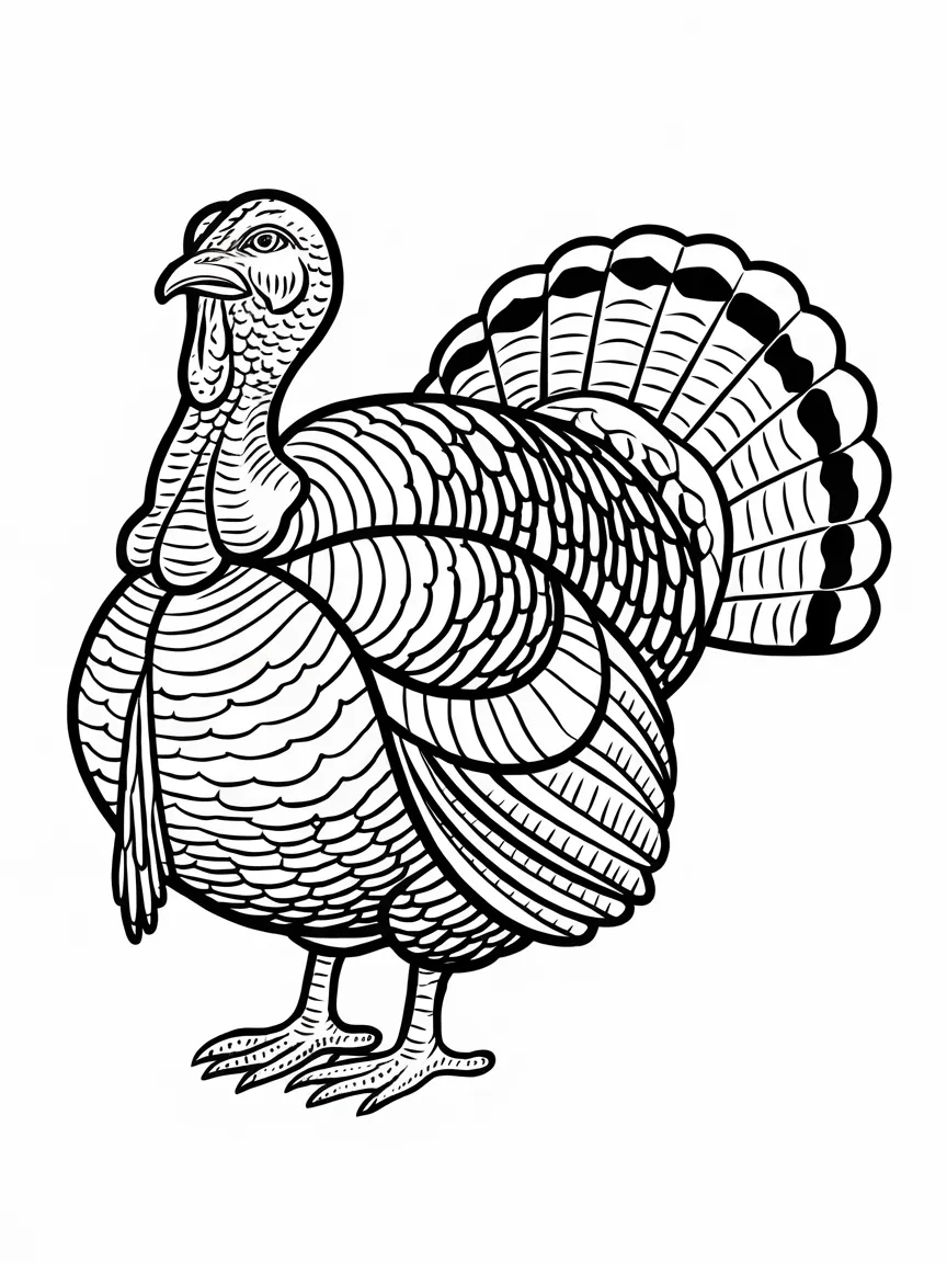 Turkey coloring pages - 446 | ColoringPagesDesign