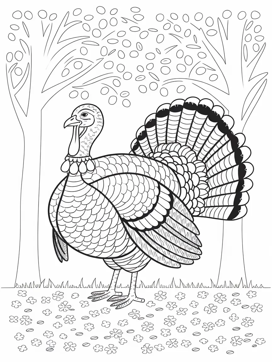 Turkey coloring pages - 1468 | ColoringPagesDesign