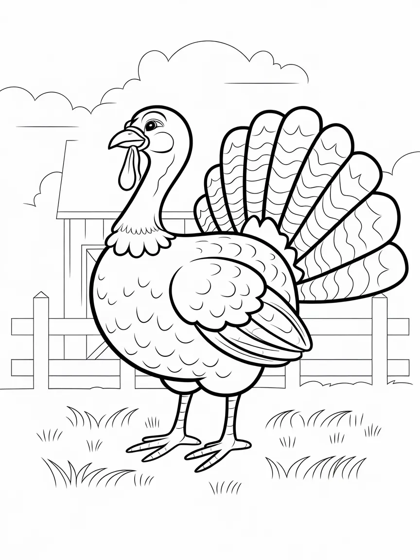 Turkey coloring pages - 1470 | ColoringPagesDesign