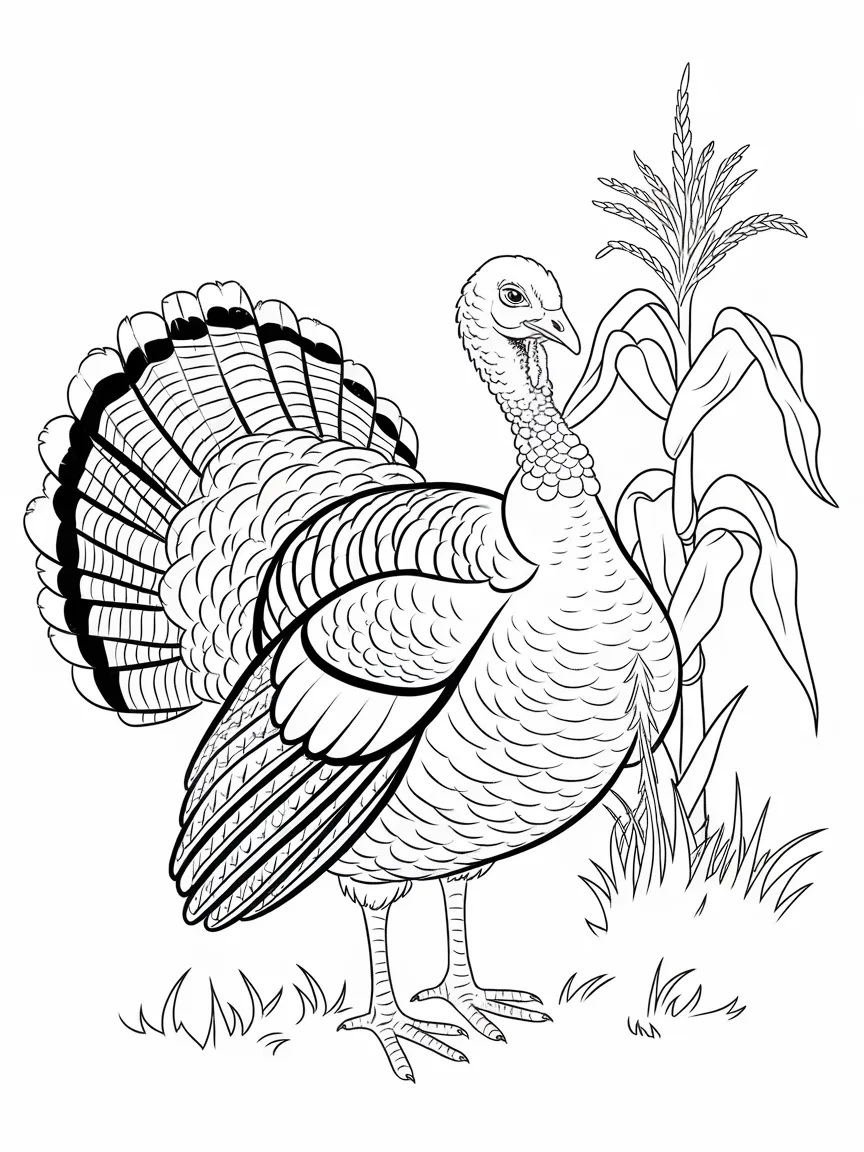 Turkey coloring pages - 1474 | ColoringPagesDesign