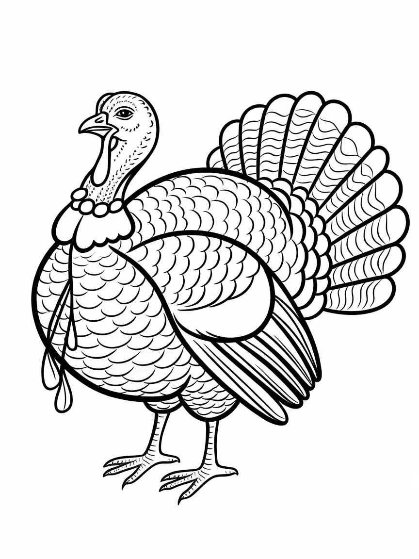 Turkey coloring pages - 1476 | ColoringPagesDesign