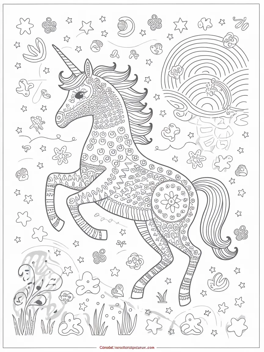 Unicorn coloring pages - 44 | ColoringPagesDesign