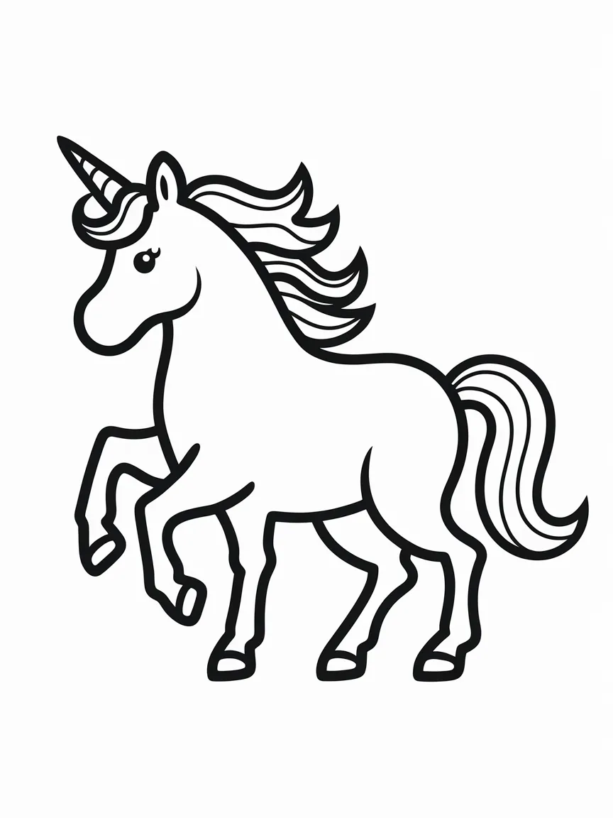 Unicorn coloring pages - 1080 | ColoringPagesDesign