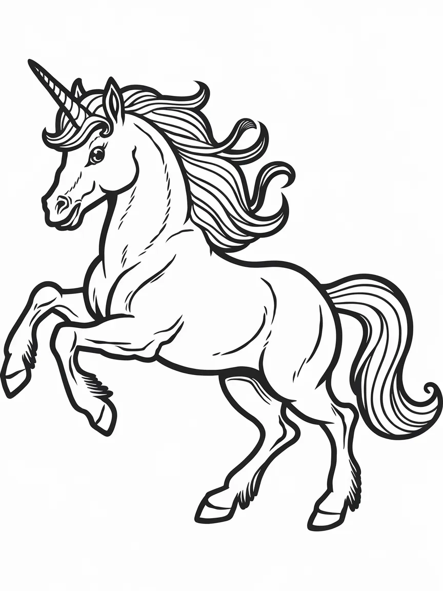 Unicorn coloring pages - 1085 | ColoringPagesDesign