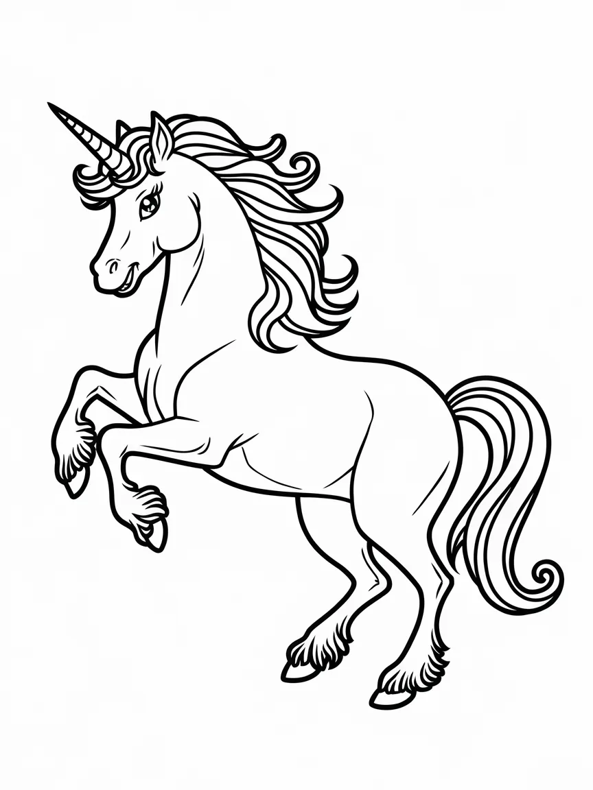 Unicorn coloring pages - 1087 | ColoringPagesDesign