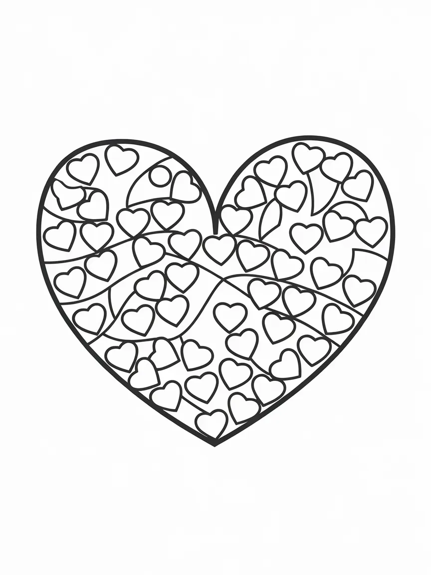 Heart coloring pages - 409 | ColoringPagesDesign