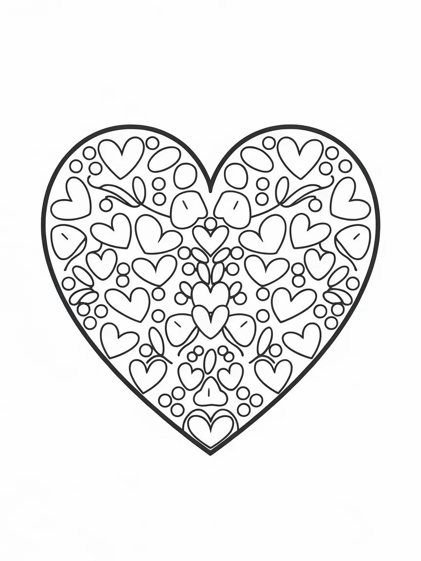 Heart coloring pages - 410 | ColoringPagesDesign