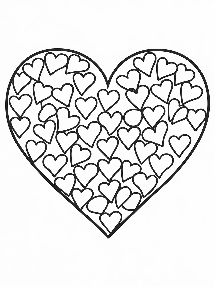 Heart coloring pages - 411 | ColoringPagesDesign