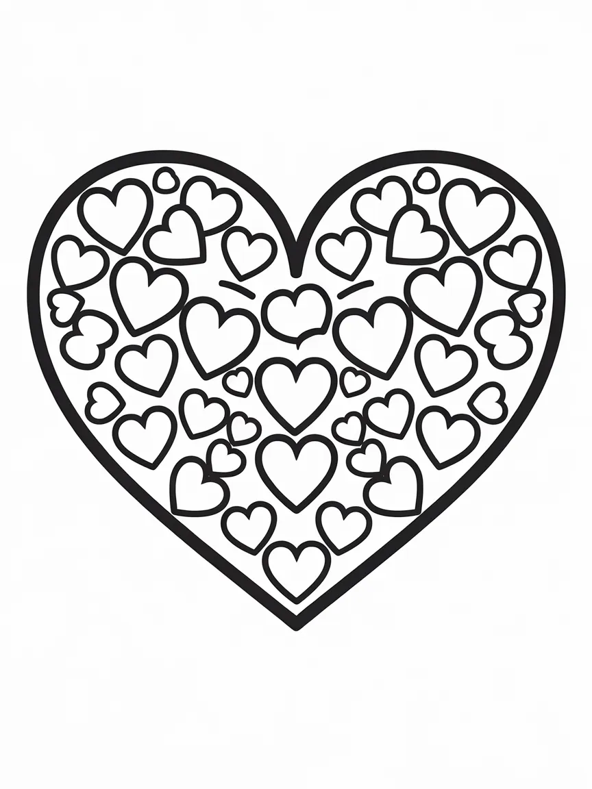 Heart coloring pages - 412 | ColoringPagesDesign