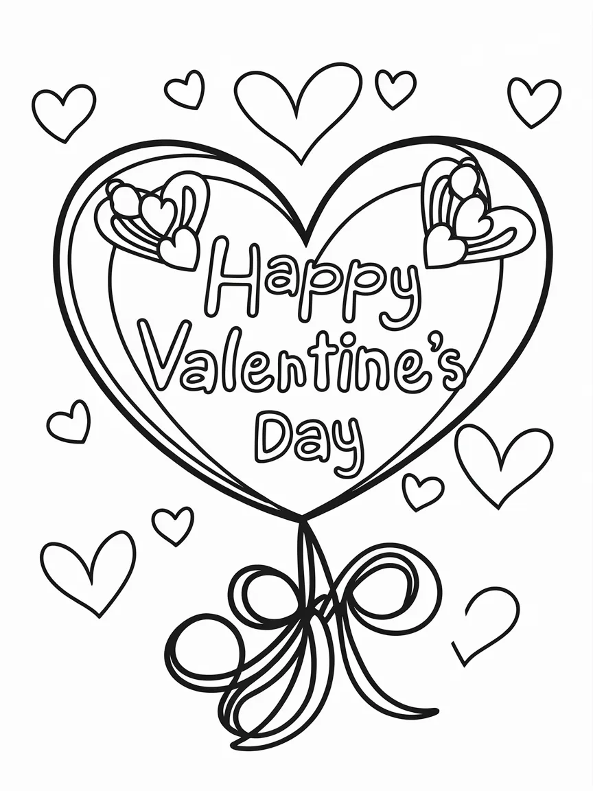 Heart coloring pages - 414 | ColoringPagesDesign