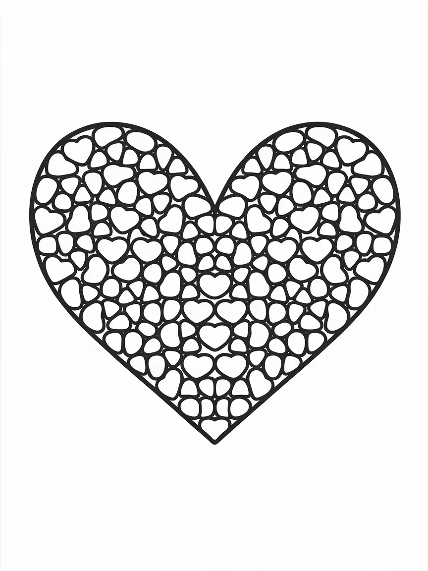 Heart coloring pages - 415 | ColoringPagesDesign